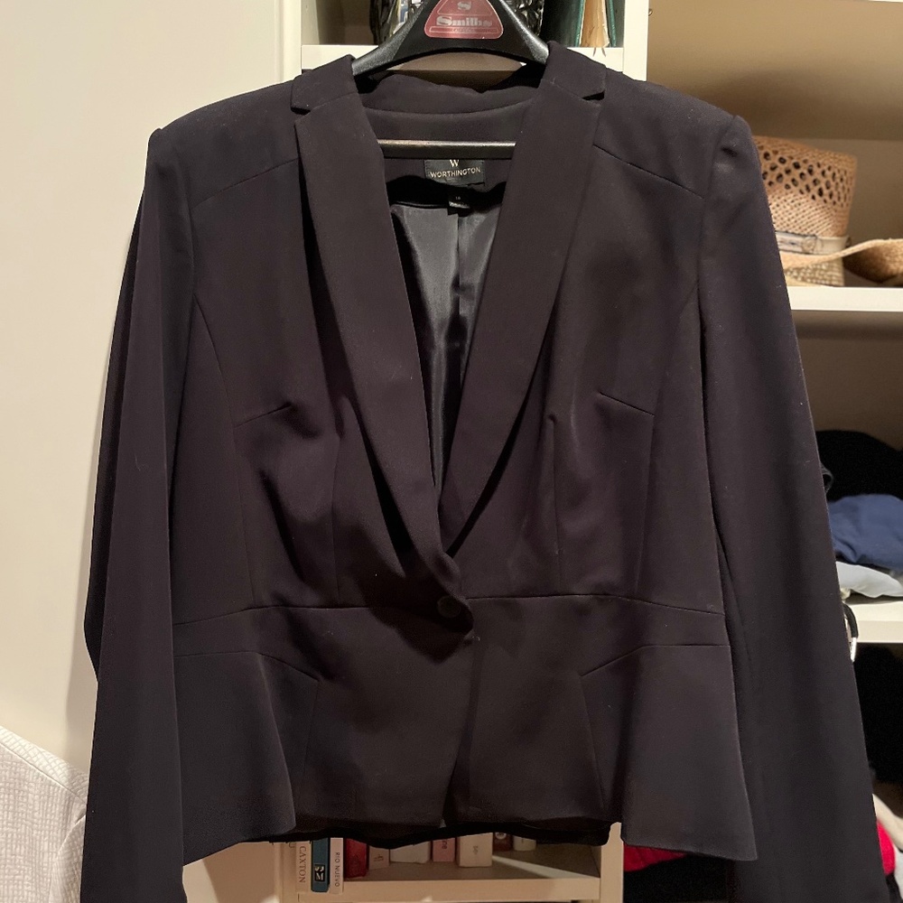 Black peplum jacket